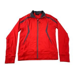 Lululemon Athletic Jacket Women's Size Small Red/Gray Full Zip‎ Long Sleeve